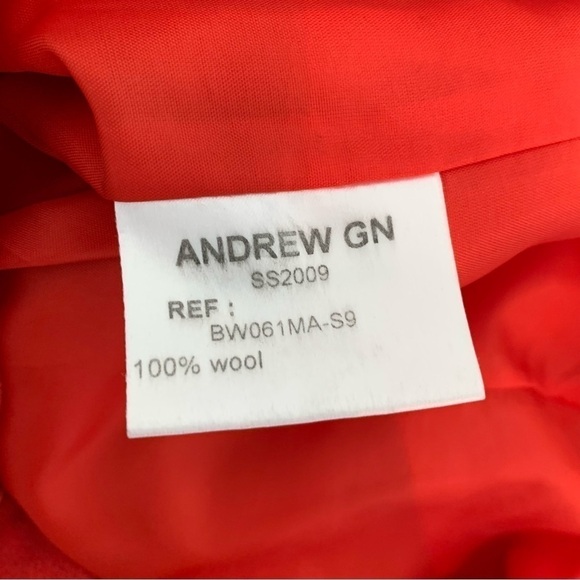 Andrew GN Wool Pencil Skirt in Red size EU 40 - Picture 6 of 8